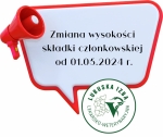 Zmiana wysokości składki członkowskiej od 01.05.2024 r.